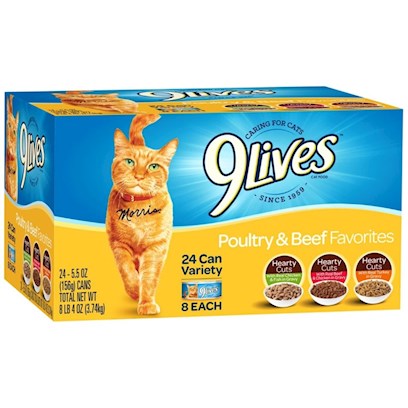 9 Lives Poultry & Beef Favorites Variety Pack