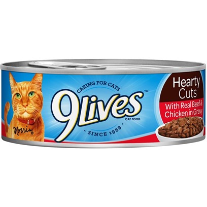 9 Lives Tender Slices With Real Beef and Chicken In Gravy