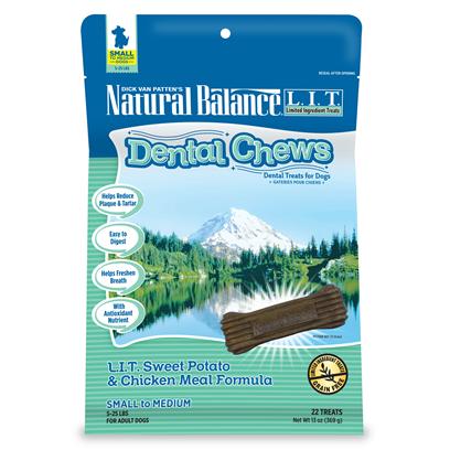 Natural Balance LIT Sweet Potato & Chicken Meal Dental Chews