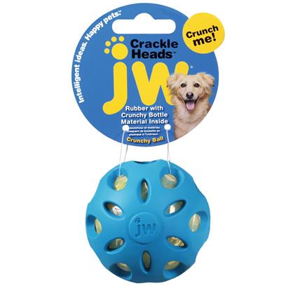 JW Pet Crackle Heads Crackle Ball Dog Toy