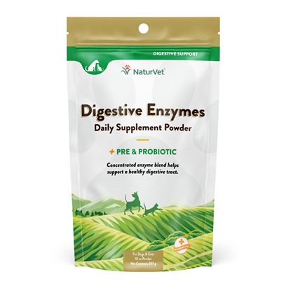 NaturVet Digestive Enzyme Powder 60 Day Supply