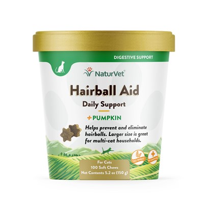 NaturVet Hairball Aid Supplement Plus Pumpkins