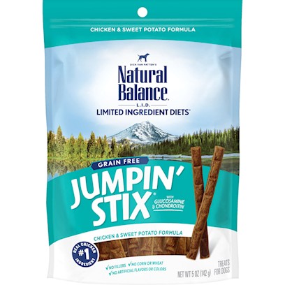 Natural Balance L.I.T. Limited Ingredient Treats Jumpin' Stix Chicken and Sweet Potato Formula Dog Treats