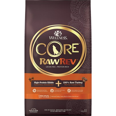 Wellness Core Raw Rev Natural Grain Free Original Turkey and Chicken with Freeze Dried Turkey Dry Dog Food