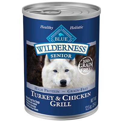 Blue Buffalo Wilderness Turkey and Chicken Grill Senior Canned Dog Food