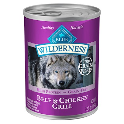 Blue Buffalo Wilderness Grain Free Beef and Chicken Canned Dog Food
