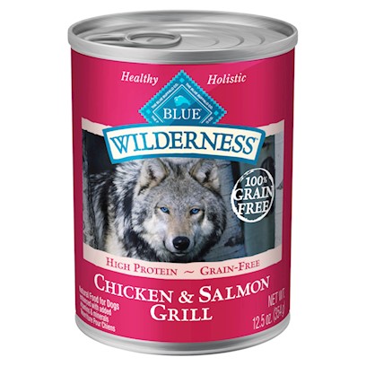 Blue Buffalo Wilderness Grain Free Salmon and Chicken Grill Canned Dog Food