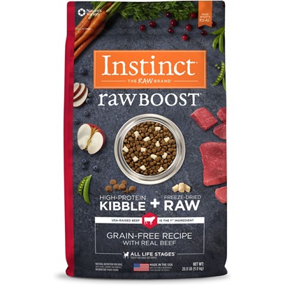 Nature's Variety Instinct Raw Boost Grain Free Recipe with Real Beef Natural Dry Dog Food
