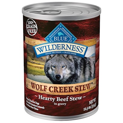 Blue Buffalo Wilderness Wolf Creek Stew Hearty Beef Stew Canned Dog Food