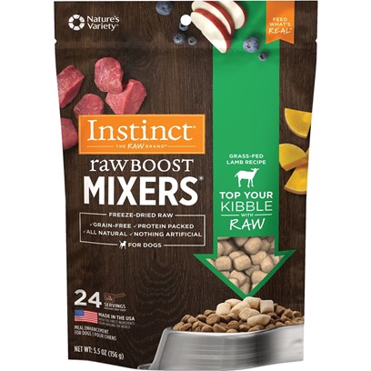 Nature's Variety Instinct Raw Boost Grain Free Lamb Formula Freeze Dried Boost Mixers Dog Food Topper