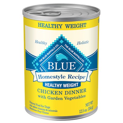 Blue Buffalo Homestyle Recipe Healthy Weight Chicken Dinner with Garden Vegetables Canned Dog Food