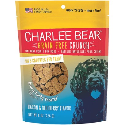 Charlee Bear Bear Crunch Grain Free Bacon and Blueberry Dog Treats