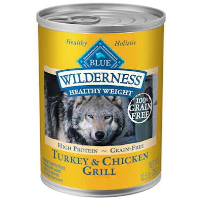 Blue Buffalo Wilderness Healthy Weight Grain Free Turkey and Chicken Grill Adult Canned Dog Food