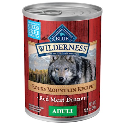 Blue Buffalo Wilderness Rocky Mountain Recipe Red Meat Dinner Adult Canned Dog Food