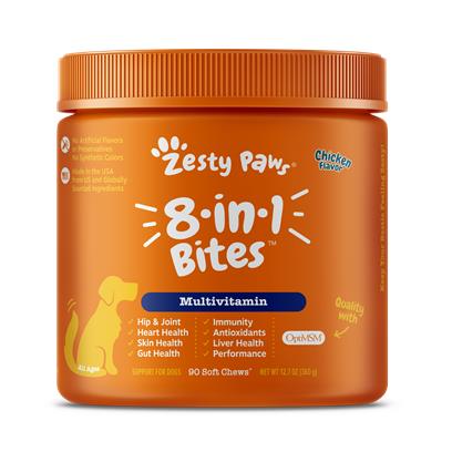 Zesty Paws 5-in-1 Multivitamin Bites Soft Chews For Dogs