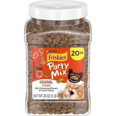 Friskies Party Mix Crunch Original Chicken, Liver and Turkey Cat Treats