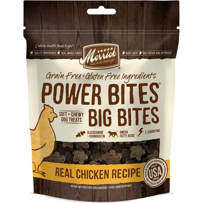Merrick Power Bites Big Bites Real Chicken Dog Treats