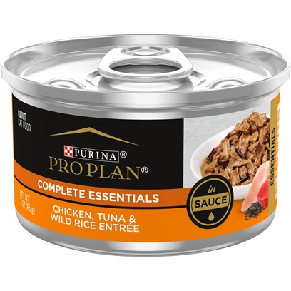 Purina Pro Plan Savor Adult Chicken, Tuna and Wild Rice in Sauce Entree Canned Cat Food