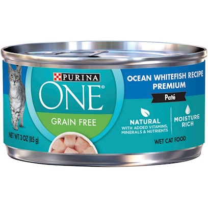 Purina ONE Grain Free Premium Pate- Whitefish Canned Cat Food