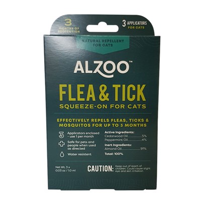Alzoo Spot On Natural Flea and Tick Repellent for Cats