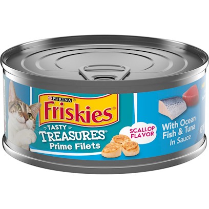 Friskies Tasty Treasures with Ocean Fish and Tuna Canned Cat Food