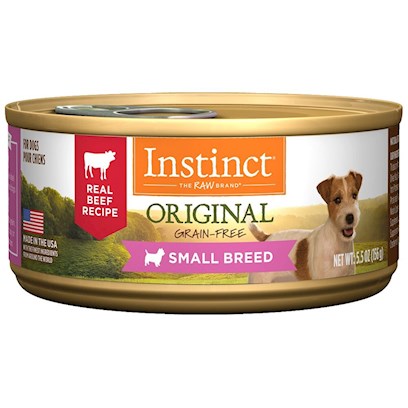 Nature's Variety Instinct Small Breed Grain Free Real Beef Recipe Natural Canned Dog Food