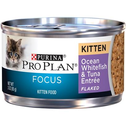 Purina Pro Plan Focus Kitten Ocean Whitefish and Tuna Entree Flaked Canned Cat Food