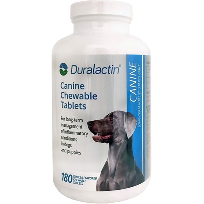 Duralactin Canine Chewable Vanilla Flavored Tablet Dog Supplement