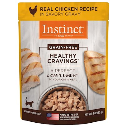 Nature's Variety Instinct Healthy Cravings Grain Free Tender Chicken Recipe Meal Topper Pouches for Cats