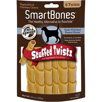 SmartBones Stuffed Twistz Peanut Butter Chew Dog treats
