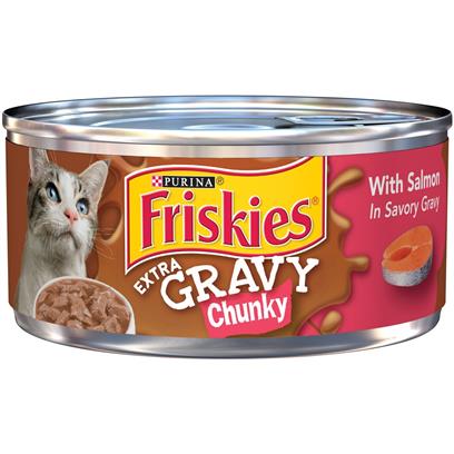 Friskies Extra Gravy Chunky with Salmon in Savory Gravy Canned Cat Food