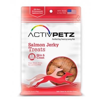 Loving Pets ActivPetz Grain Free Salmon Jerky Skin and Coat Health Dog Treats