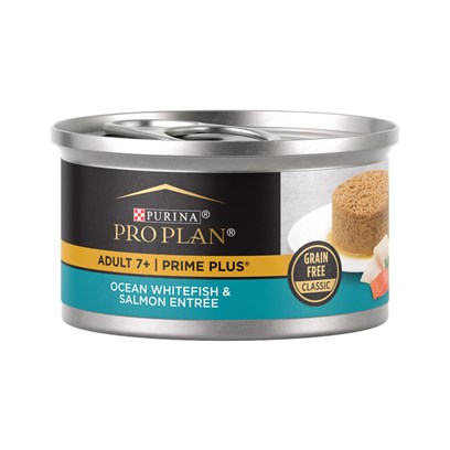 Purina Pro Plan Prime Plus 7+ Ocean Whitefish & Salmon Entree Classic Canned Cat Food