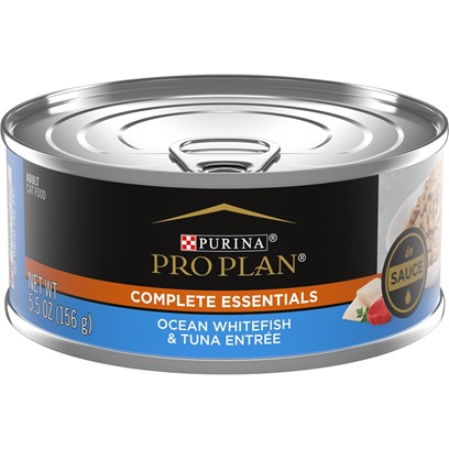 Purina Pro Plan Ocean Whitefish And Tuna Entree in Sauce Canned Cat Food