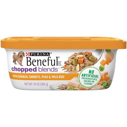 Beneful Chopped Blends With Chicken, Carrots, Peas & Wild Rice Wet Dog Food Tubs