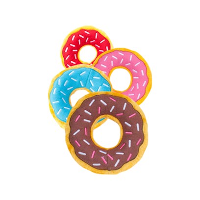 ZippyPaws Donutz Squeaky No Stuffing Plush Dog Toy