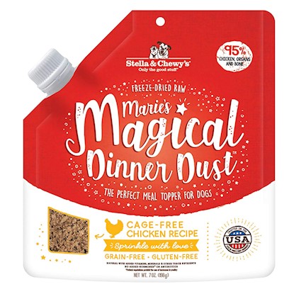 Stella & Chewy's Marie's Magical Dinner Dust Freeze-Dried Cafe Free Chicken Recipe Dog Food Topper