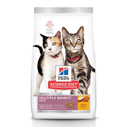Hill's Science Diet Adult Multiple Benefit Chicken Recipe Dry Cat Food