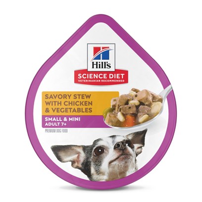 Hill's Science Diet Small & Toy Breed Adult 7+ Savory Chicken & Vegetable Stew Dog Food Trays