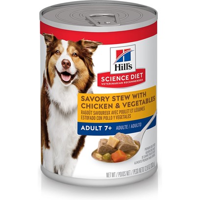 Hill's Science Diet 7+ Savory Stew Chicken & Vegetables Canned Dog Food