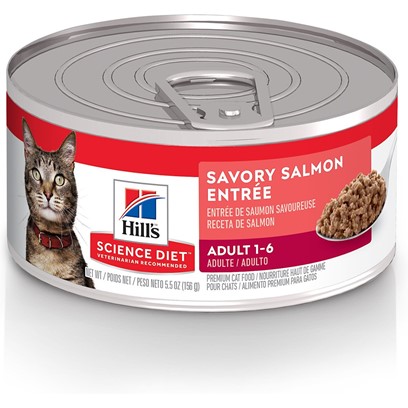 Hill's Science Diet Adult Cat Savory Salmon Entree Canned Cat Food