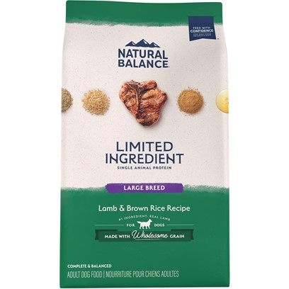Natural Balance L.I.D. Limited Ingredient Diet Lamb & Brown Rice Large Breed Bites Dry Dog Food