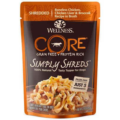Wellness CORE Simply Shreds Natural Grain Free Wet Dog Food Mixer or Topper