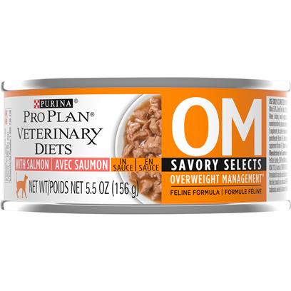 Purina Pro Plan Veterinary Diets OM Overweight Management Savory Selects With Salmon Feline Formula Wet Cat Food