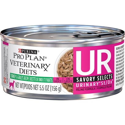 Purina Pro Plan Veterinary Diets UR Urinary St/Ox Savory Selects Feline Formula Turkey & Giblet Recipe in Sauce Wet Cat Food