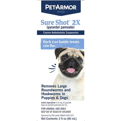 PetArmor Sure Shot 2X Liquid Wormer Dog