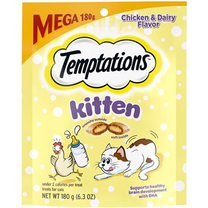 Temptations Chicken and Dairy Flavor Crunchy and Soft Kitten Treats