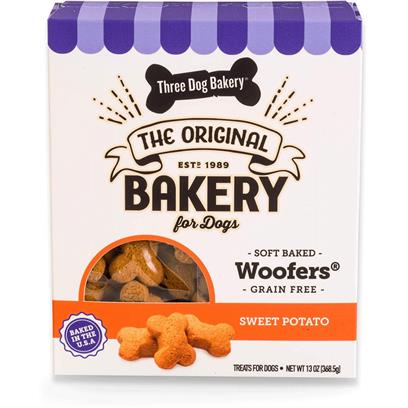 Three Dog Bakery Grain Free Soft-Baked Sweet Potato Flavored Woofers