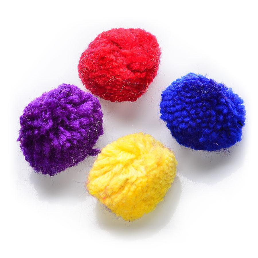 Ethical Pet Wool Pom Poms Cat Toy with Catnip