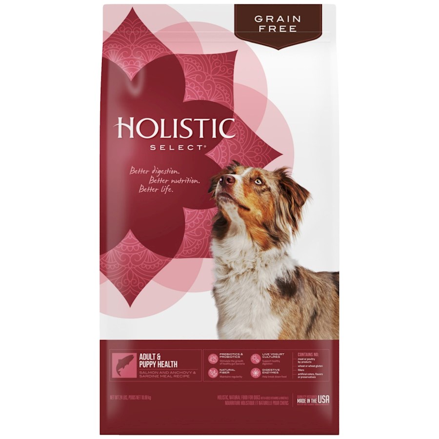 Buy Holistic Select Grain Free Adult Puppy Health Salmon